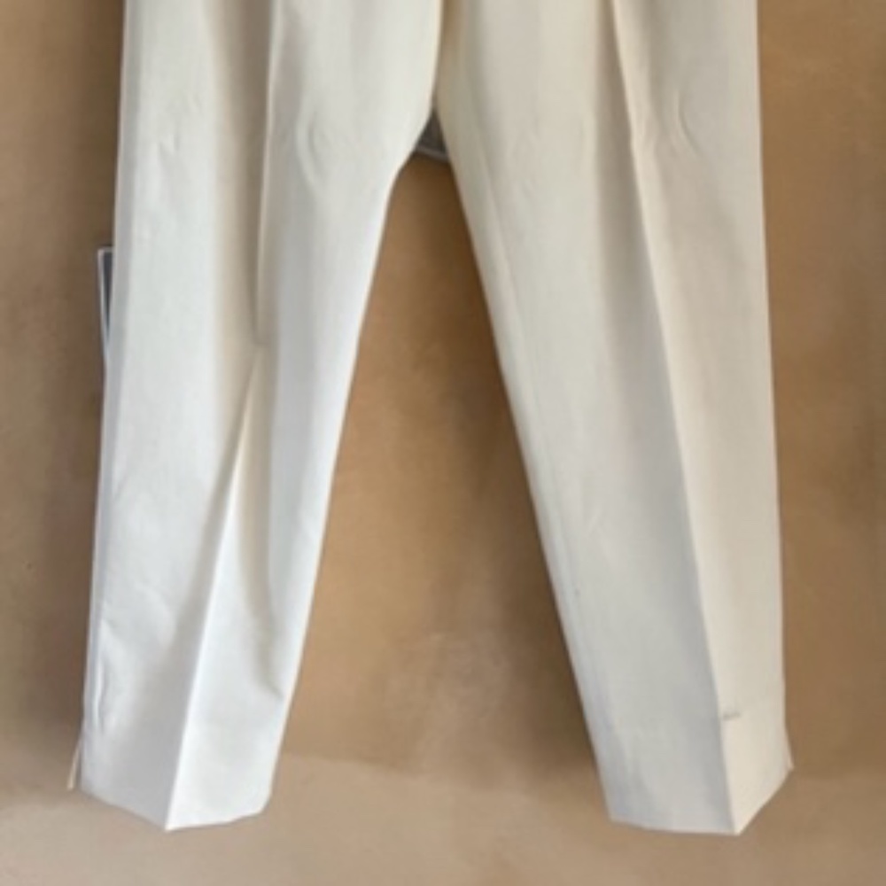 LORO PIANA- LUXURY BRAND ITALY - SIZE 42 XSMALL PANTS - CREAM PRE LOVED - Picture 2 of 5